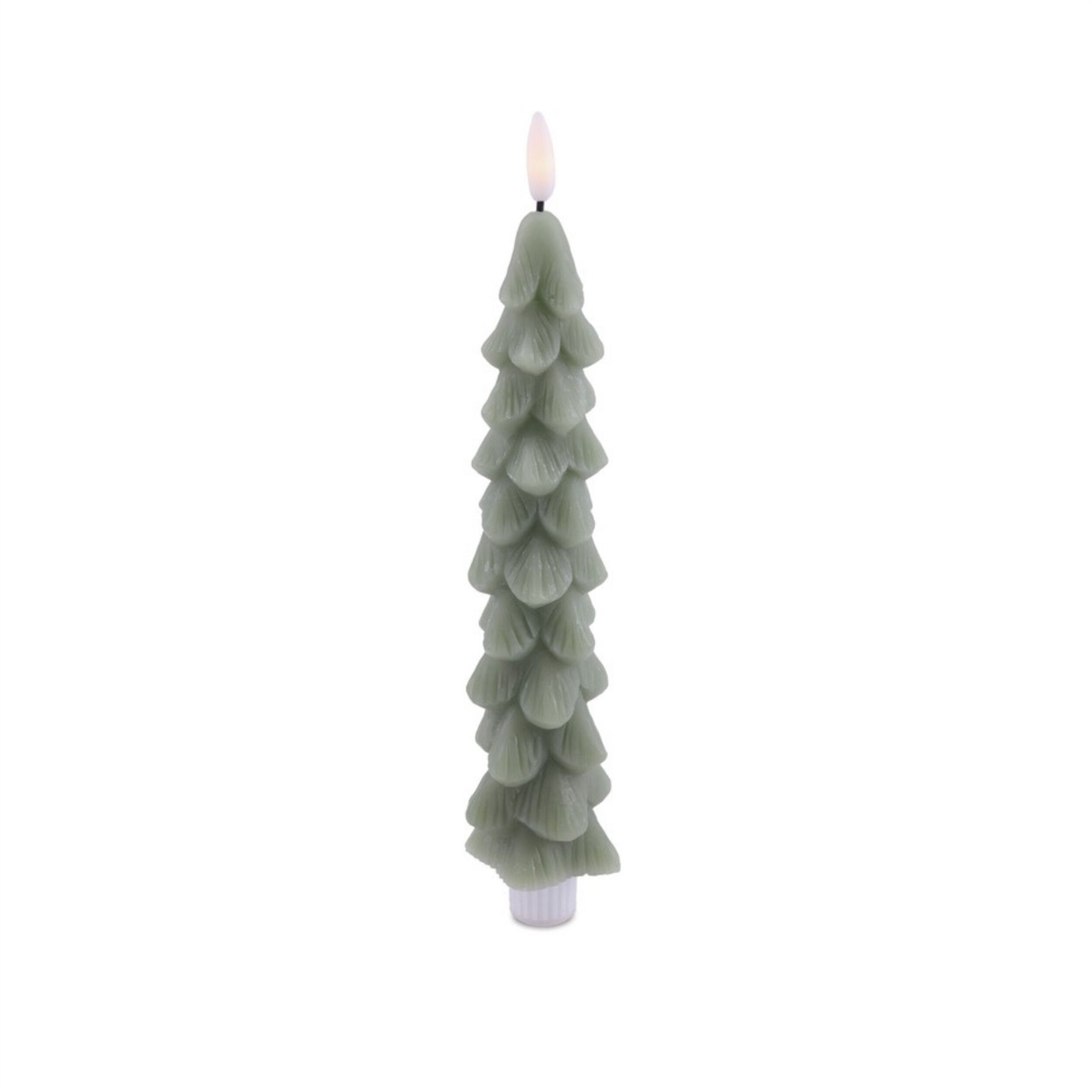 FIA Wick Tree Taper Candle (Set of 2), GREEN, alternate image number 3