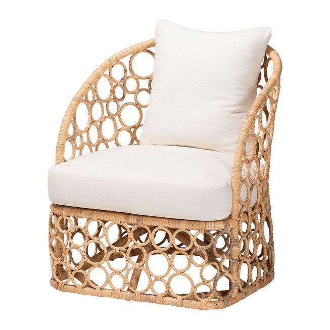 Prisca Bohemian Light Honey Rattan Accent Chair, LIGHT HONEY, hi-res image number null