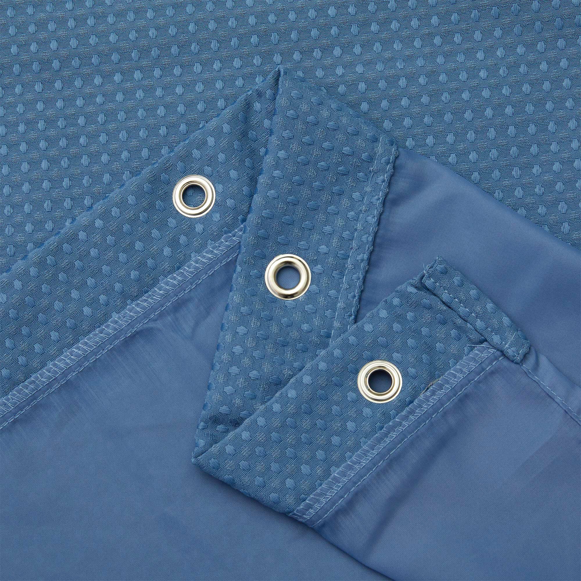Dobby Waffle Shower Curtain with Snap-in Liner, Hooks included, MOONLIGHT BLUE, alternate image number 4