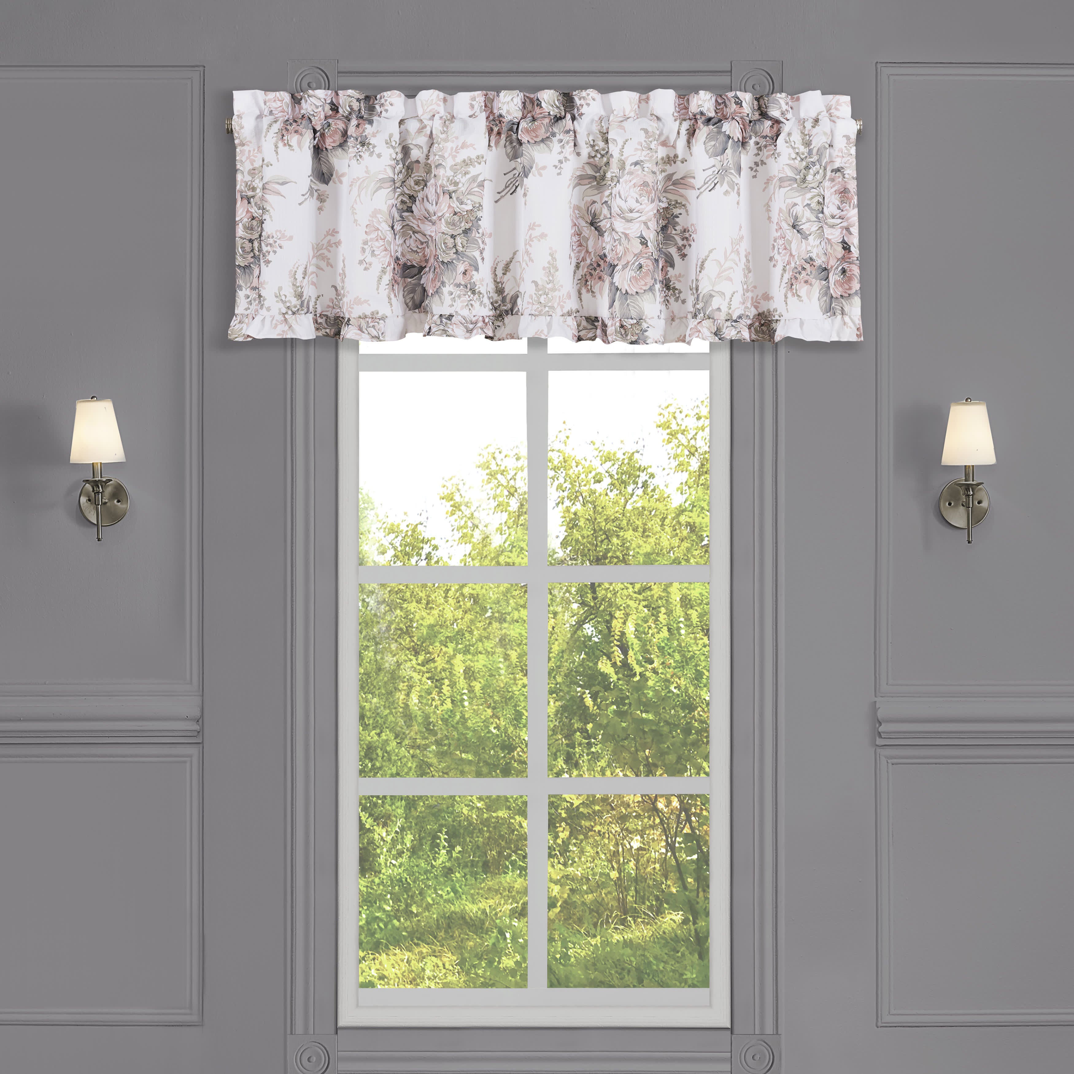 Estelle Blush Window Straight Valance, BLUSH, hi-res image number 0