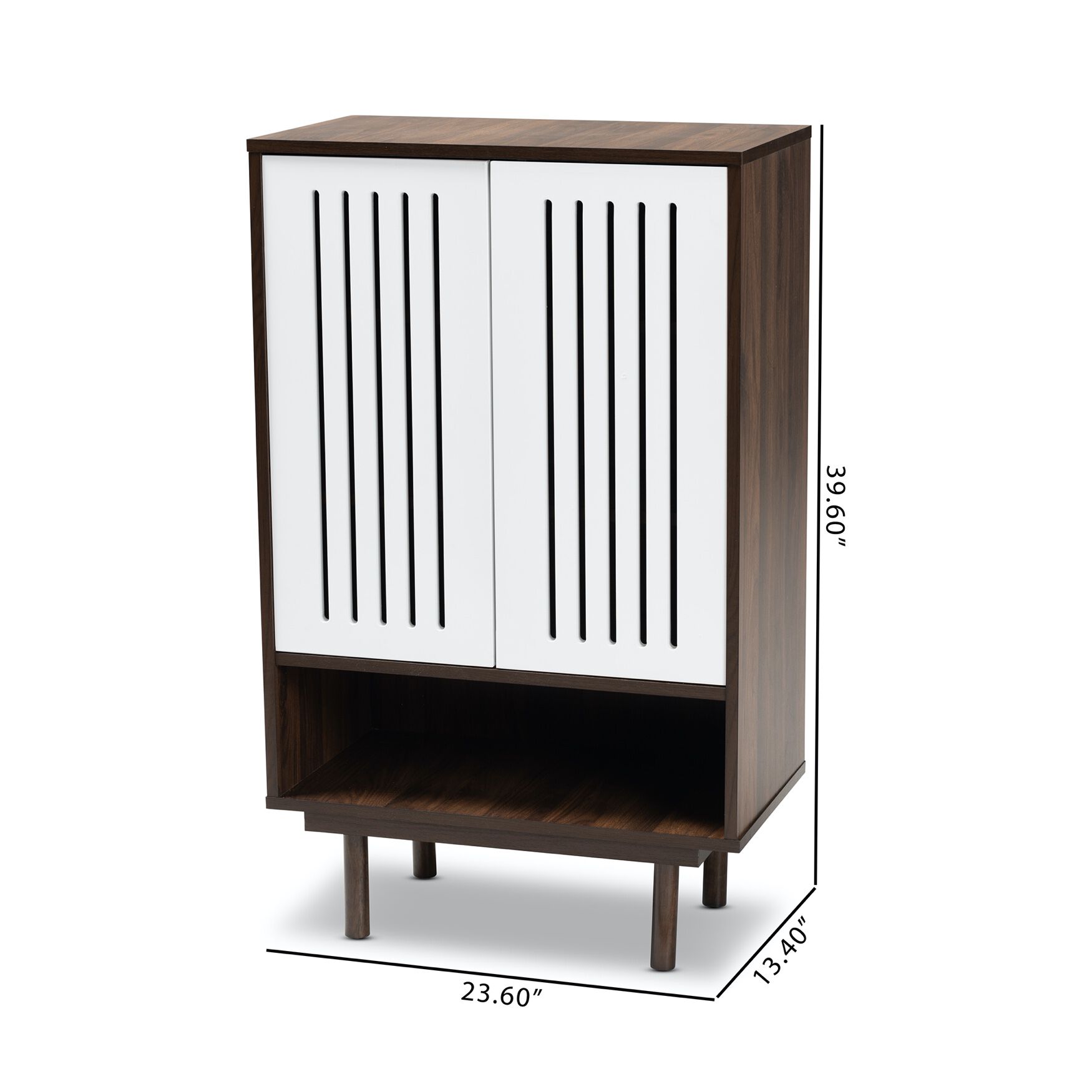 Meike Wood 2-Door Shoe Cabinet Furniture, , alternate image number 8