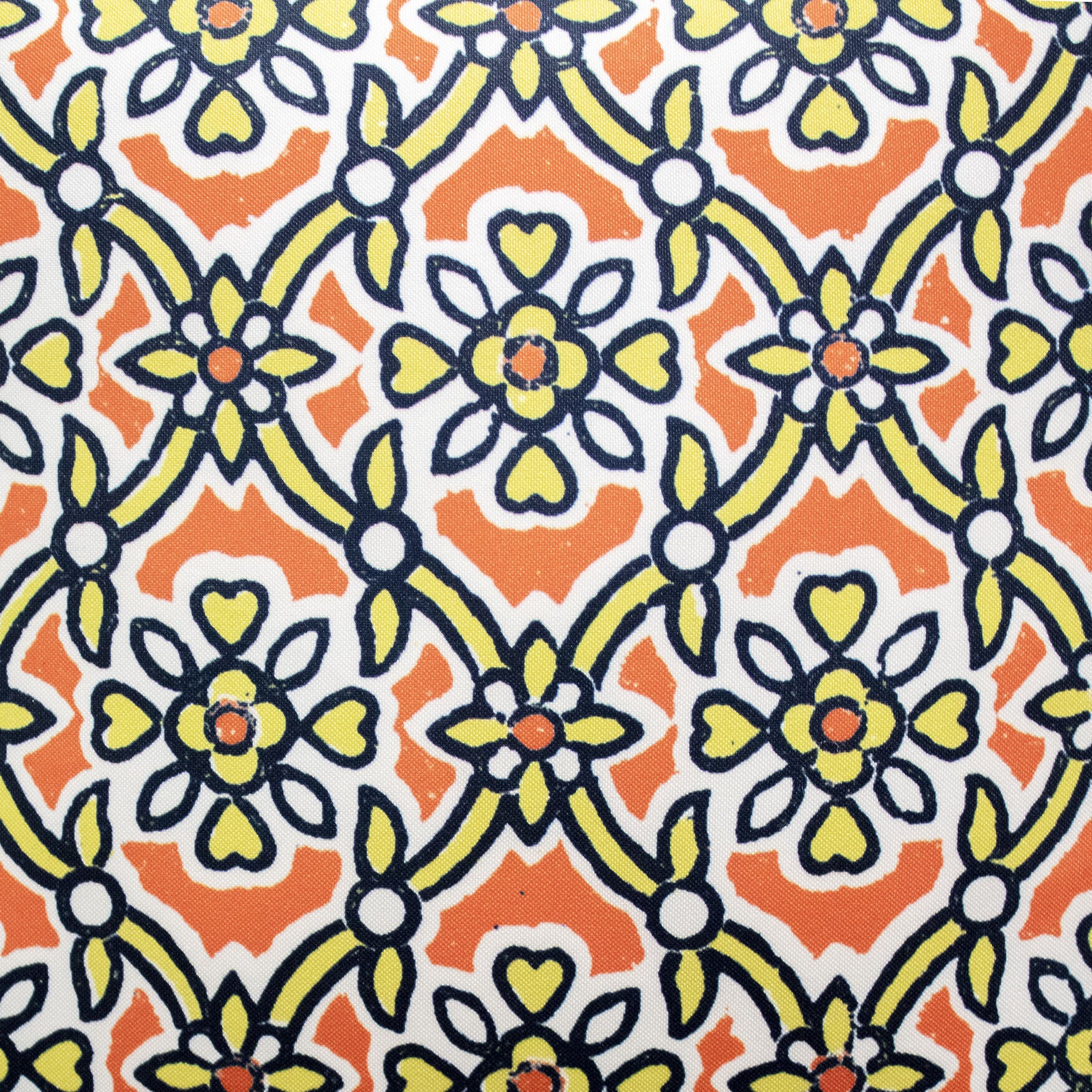 Edie @ Home Indoor/Outdoor Reversible Antique Tile Print Decorative Throw Pillow 18X18, Leaf Multi, , alternate image number 4