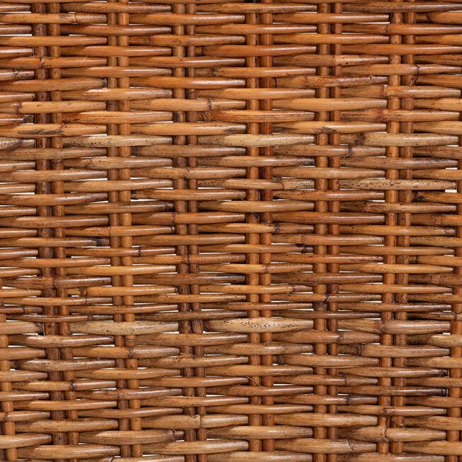 Manrico Modern Bohemian Dark Brown Finished Wood And Natural Rattan 2-Piece Dining Chair Set, , alternate image number 5