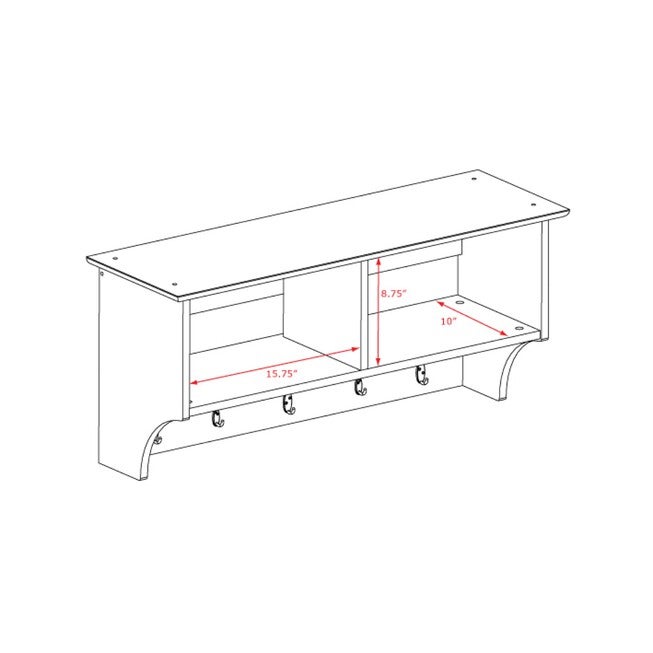 36 inches Wide Hanging Entryway Shelf, , alternate image number null