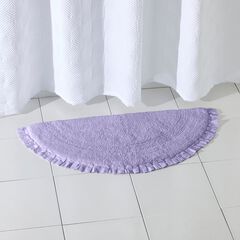 Half Round Ruffle Bath Rug