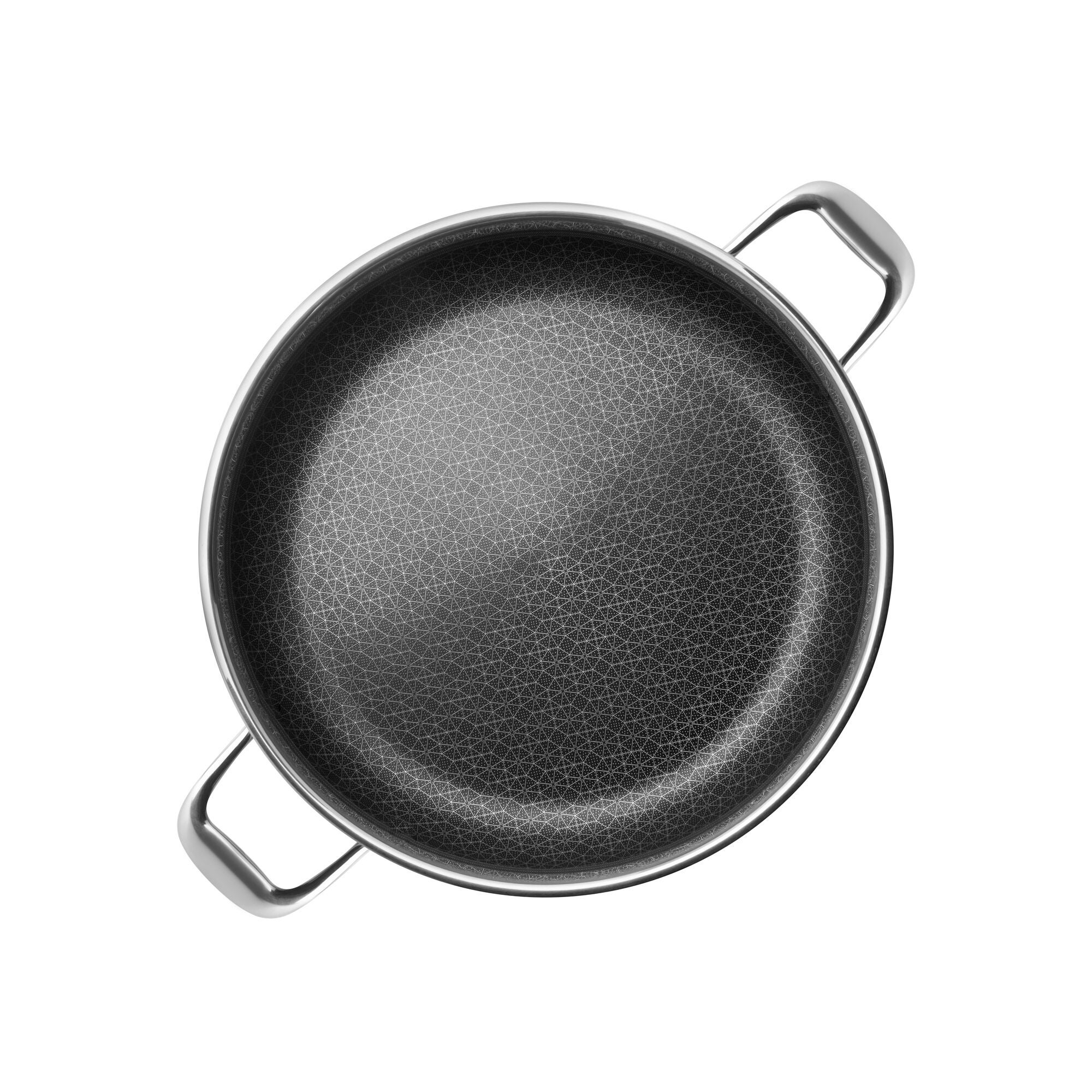 LIVWELL DiamondClad™ 14 inches Hybrid Nonstick Stainless Steel Everything Pan Set w/ Tempered Glass Lid, Dishwasher Safe, PFOA-free – Silver/Black, SILVER, alternate image number 3