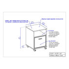 Saint Birch Elma File Cabinet In Washed Gray Finish File Cabinet, , alternate image number null