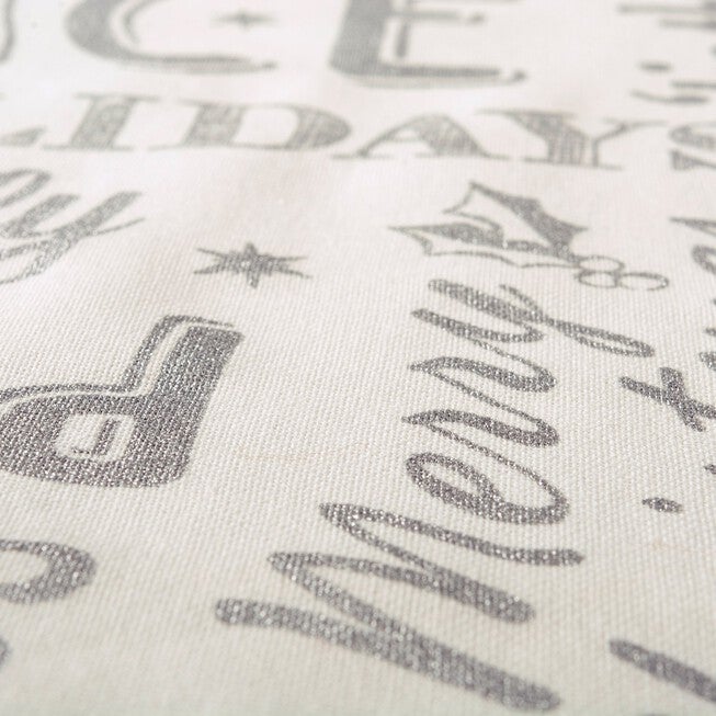 Silver Christmas Collage Table Runner 14x108, , alternate image number 3