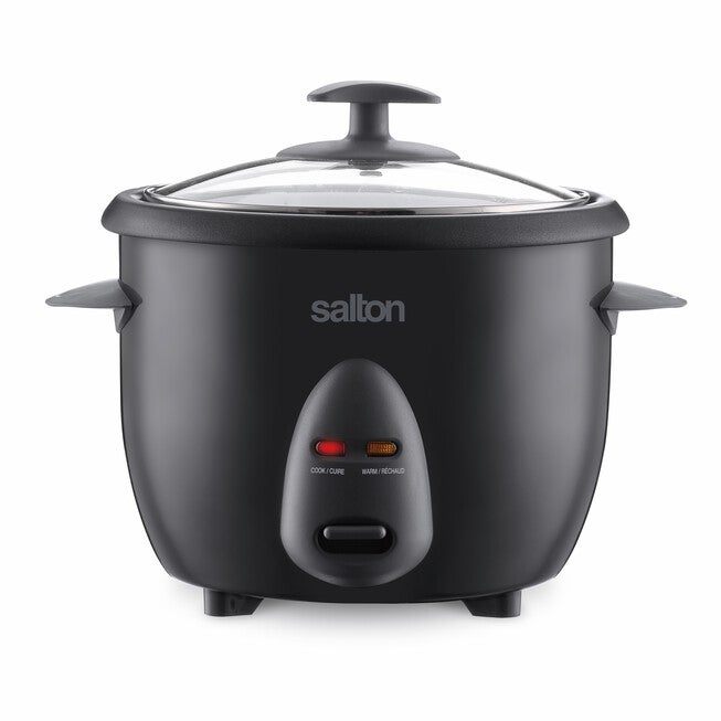 Automatic Drum Style Rice Cooker & Steamer - Black - 10 Cups, BLACK, hi-res image number null