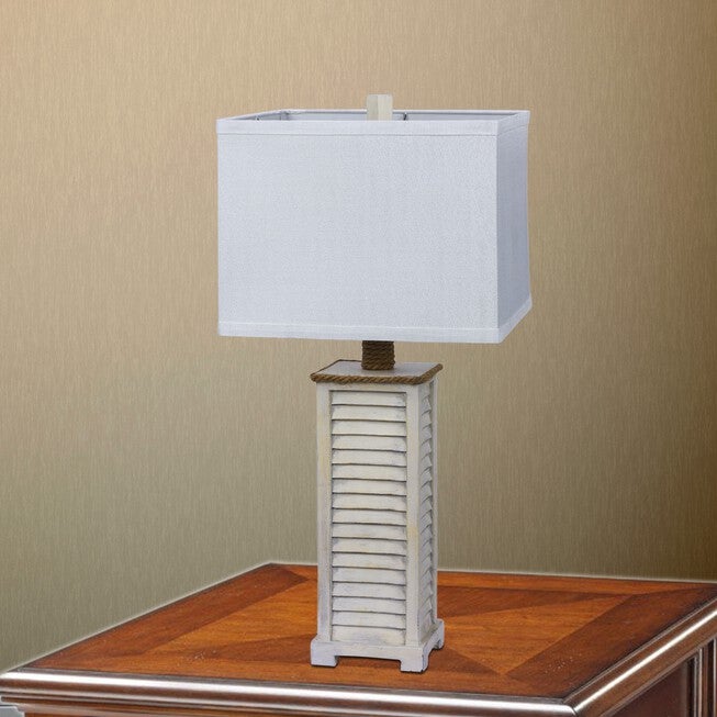 26 inches Antique Ivory Resin Table Lamp, ANTIQUE IVORY, hi-res image number null