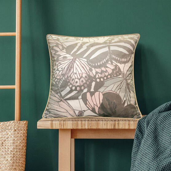 Edie@Home Velvet Bold Butterfly Decorative Pillow Dec Pillow, , alternate image number null