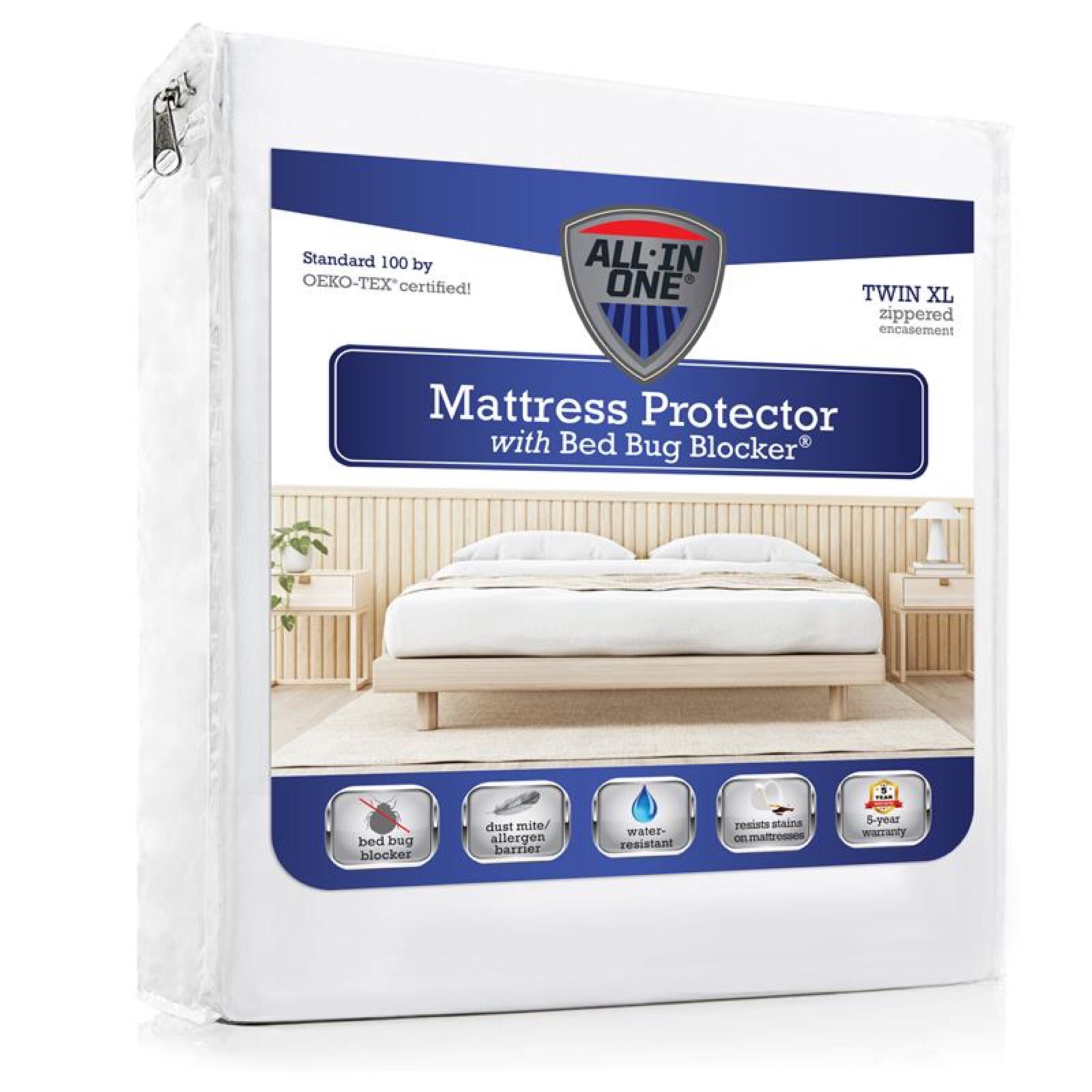 All-In-One Bed Zippered Mattress Cover with Bug Blocker, , alternate image number 5