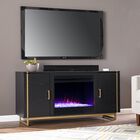 Biddenham Color Change Fireplace Console Storage, BLACK, hi-res image number null