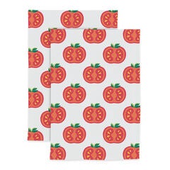 Foodie Designer Print Kitchen Dish Towel, Set 2