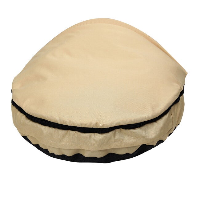 Happycare Tex Durable Oxford to Sherpa Pet Cave and Round Pet Bed, 25 inches, with Removable top and Insert, Khaki, , alternate image number 2