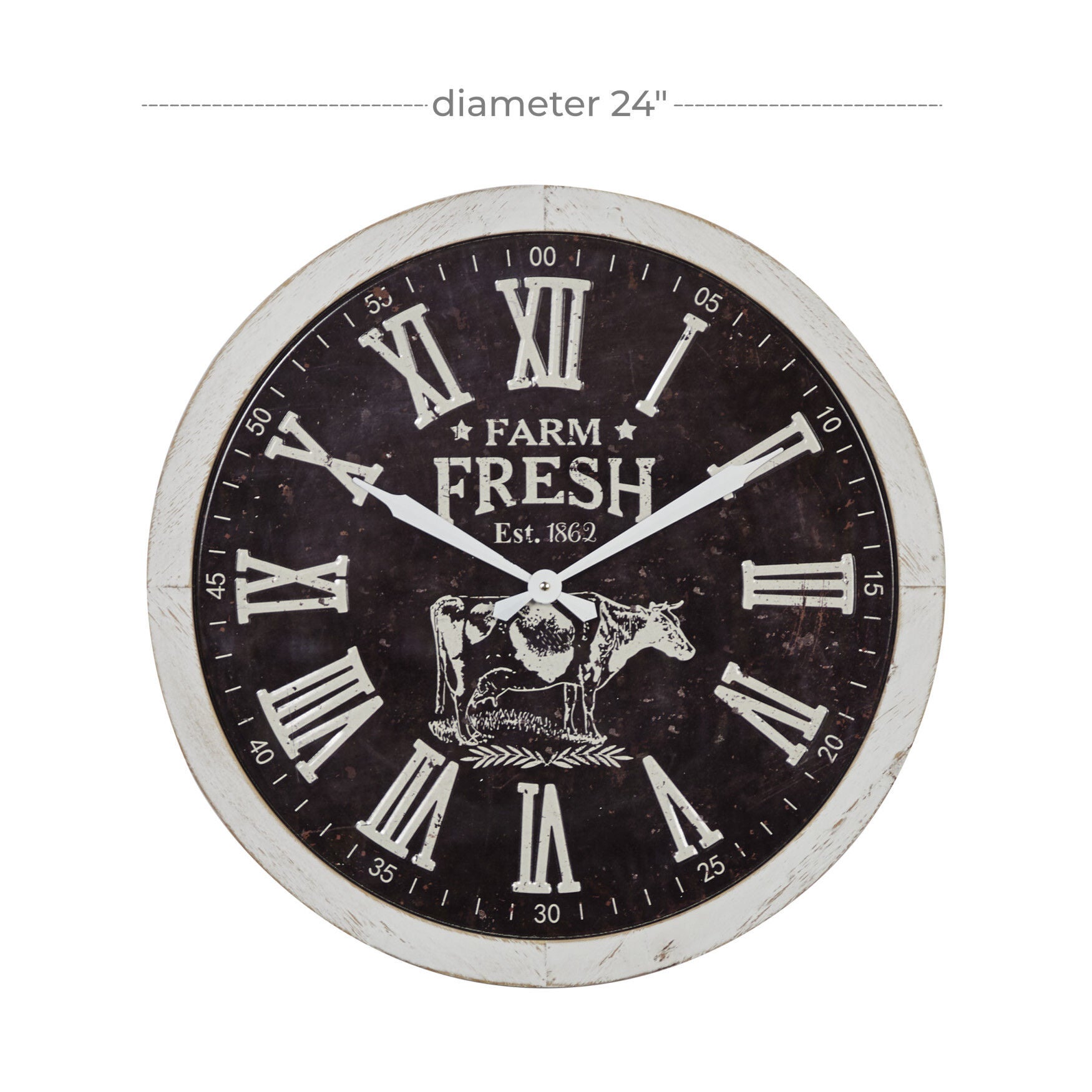 Black Farmhouse Wood Wall Clock, , alternate image number 7