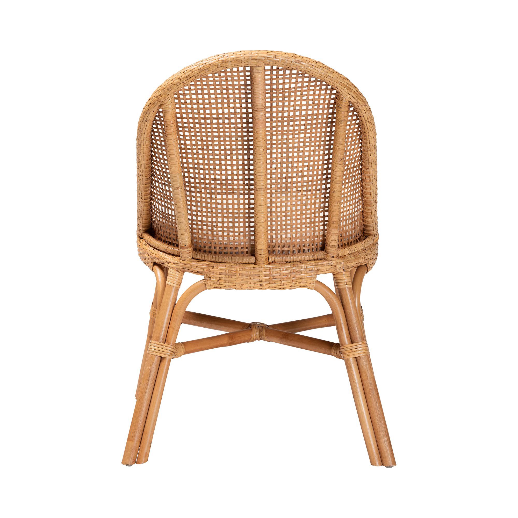 Daniela Bohemian Light Honey Rattan Dining Chair, HONEY, alternate image number 4