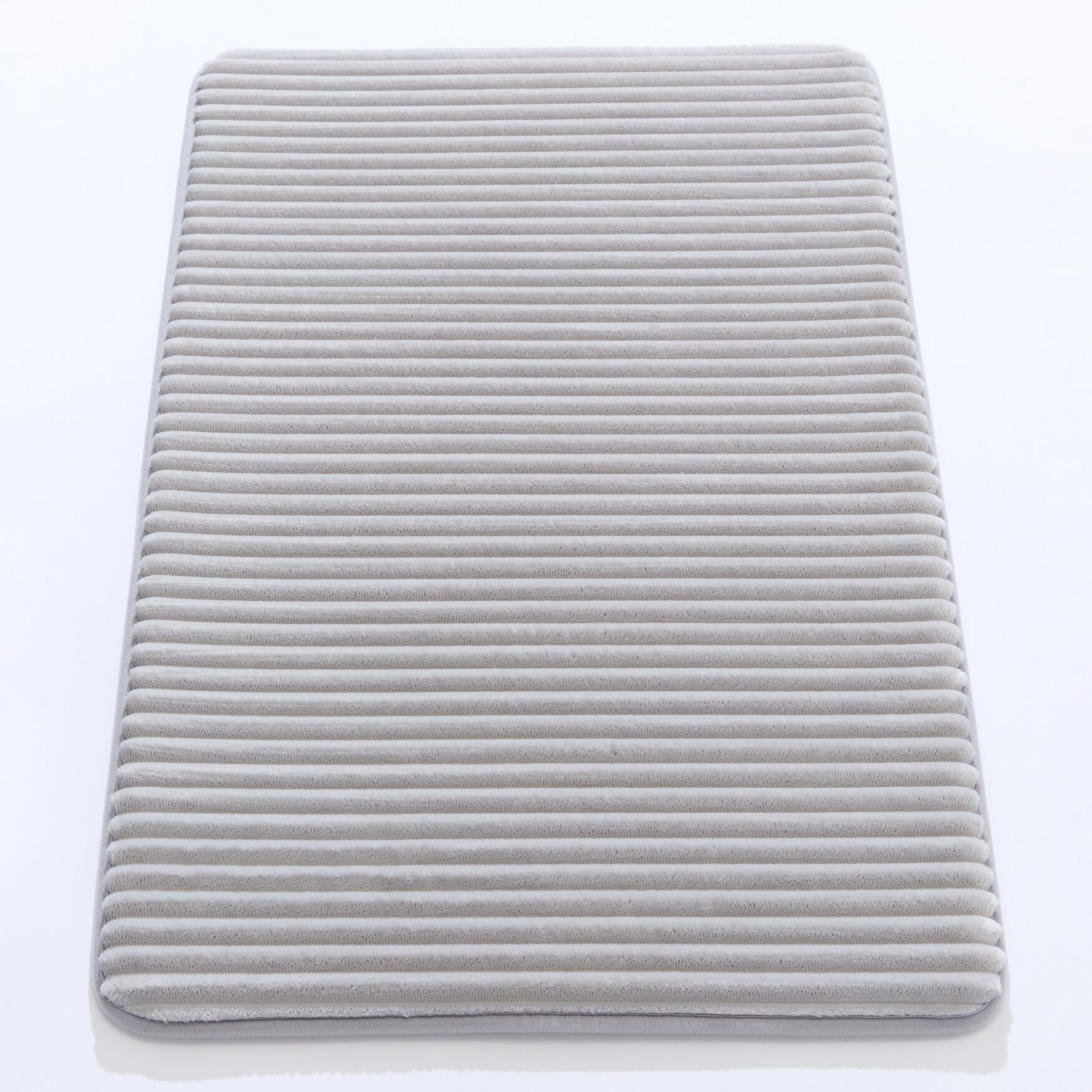 Memory Foam Bath Mat, SILVER, alternate image number 2