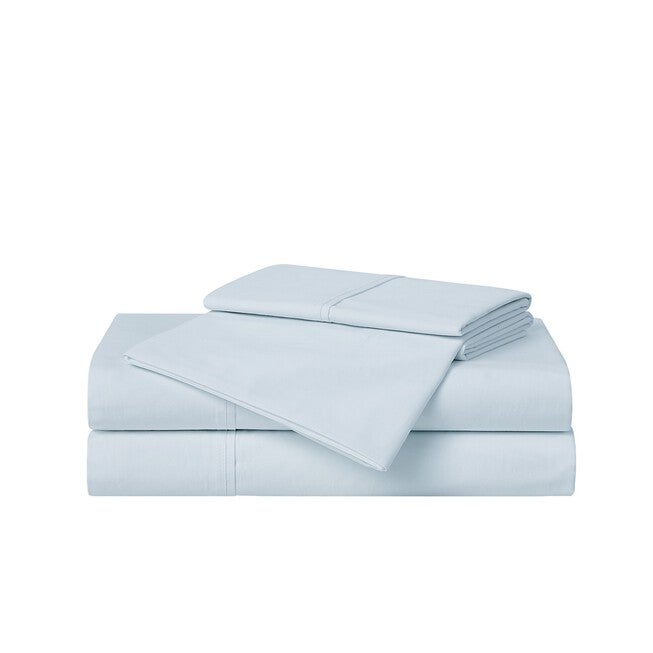 Solid Percale 4 Piece Sheet Set, LIGHT BLUE, hi-res image number null
