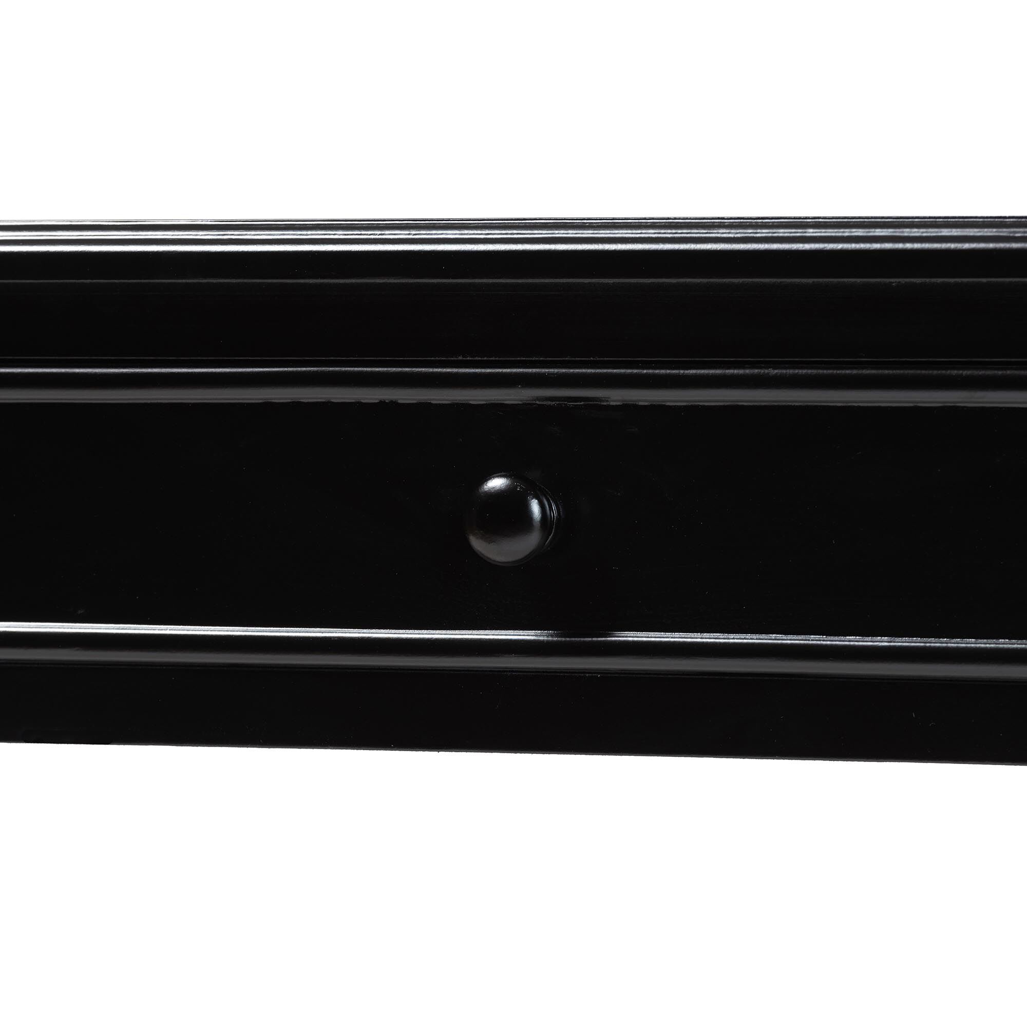 Malinda Classic Black Wood 2-Drawer Console Table with Spindle Legs, BLACK, alternate image number 6