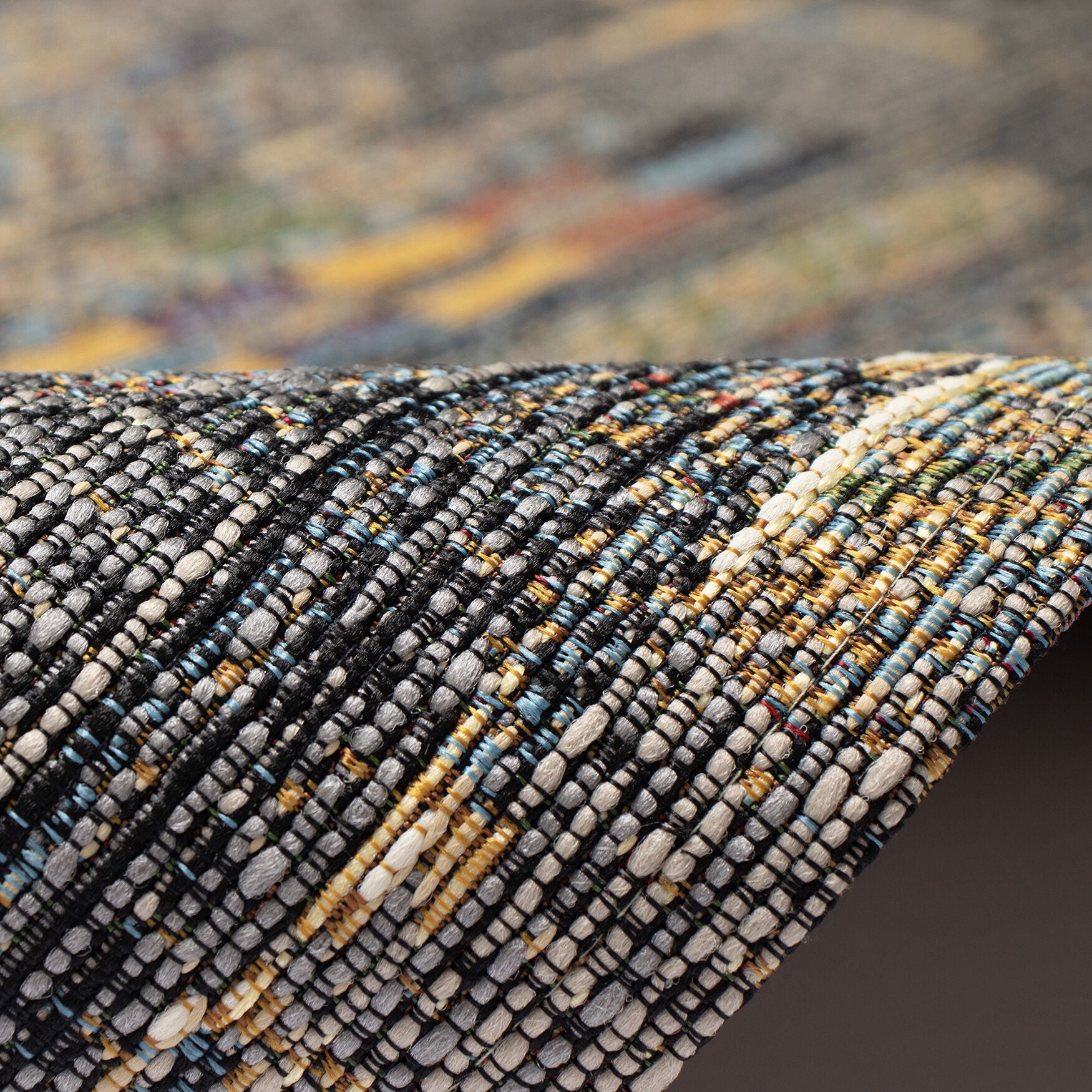 Marina Tribal Stripe Indoor/Outdoor Area Rug Black, , alternate image number 3