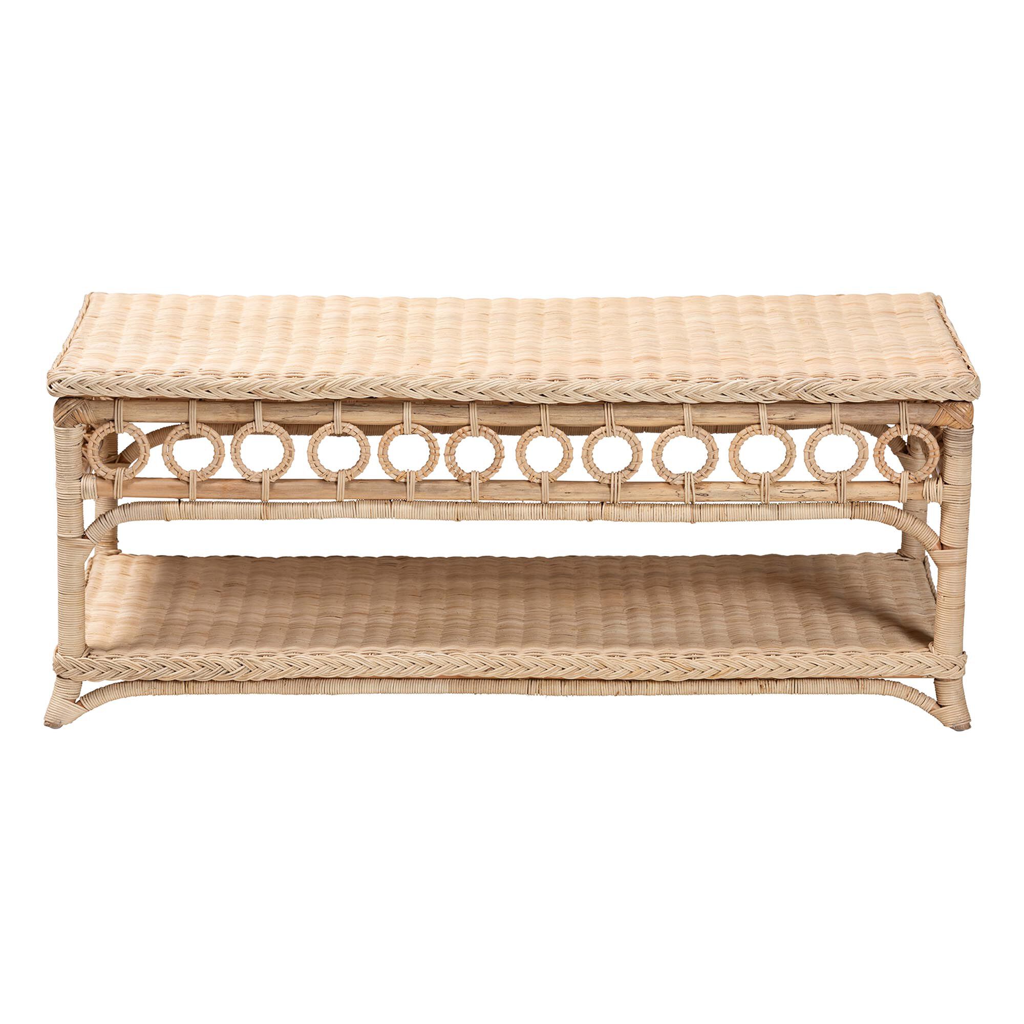 Oxford Natural Rattan Coffee Table, NATURAL, alternate image number 2