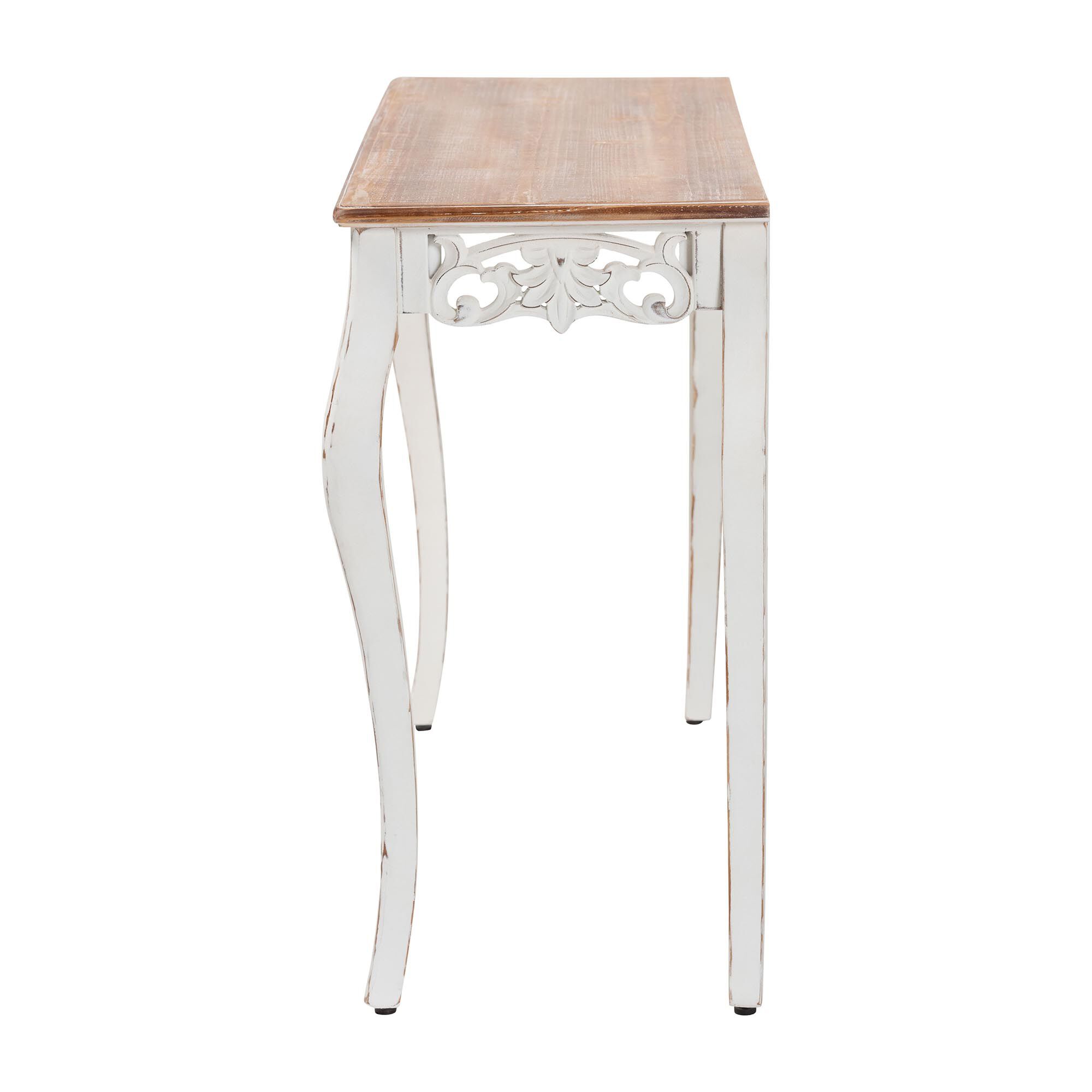 Riquin Distressed Wood Console Table, NATURAL, alternate image number 3