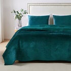 Riviera Velvet Teal Quilt Set, TEAL, hi-res image number null