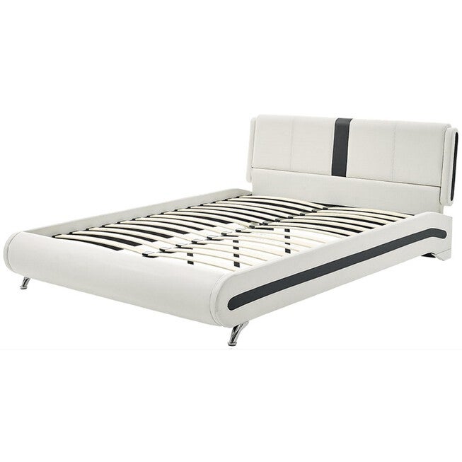 Carlton Platform Bed, Queen, White, WHITE, alternate image number null