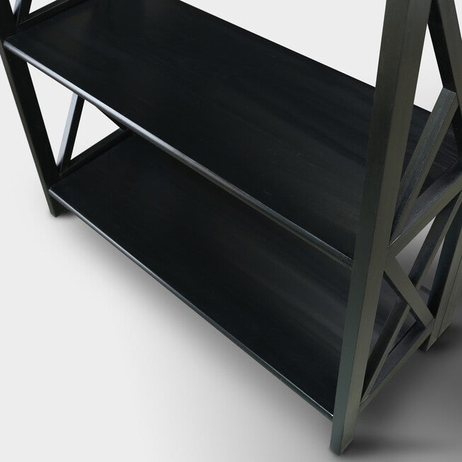 Montego 3-Shelf Folding Bookcase -Black, , alternate image number 14