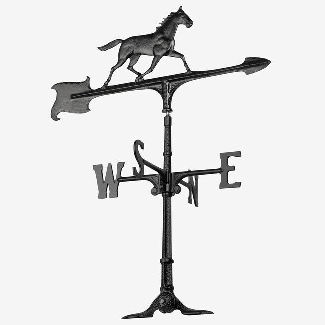 30 inches Horse Accent Weathervane, BLACK, hi-res image number 0