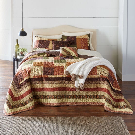 Salem Harvest Bedspread, BROWN MULTI, hi-res image number null