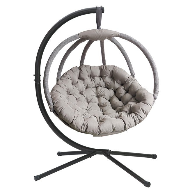 Hanging Ball Chair with Stand in Overland Sand, , alternate image number 2