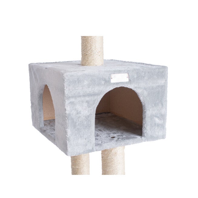 Gleepet 57 inches Real Wood Cat Tree With Condo And Perch, , alternate image number null