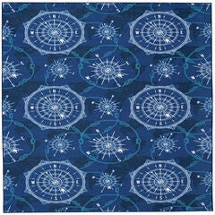 Washable Simon Blue/Ivory Rug