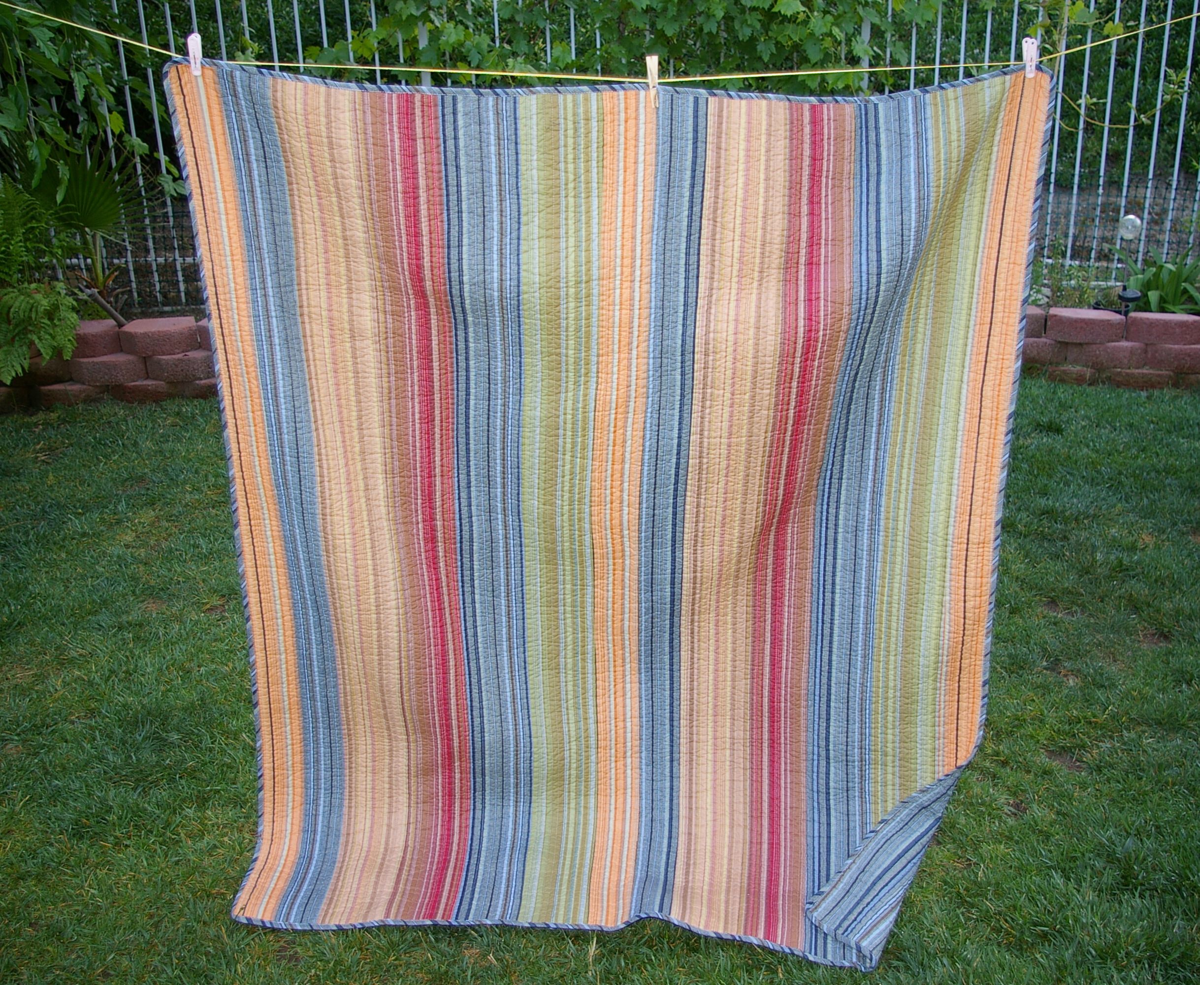 Katy Striped Quilted Throw Blanket, MULTI, alternate image number 4