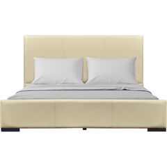 Abbey Platform Bed, Beige, Queen