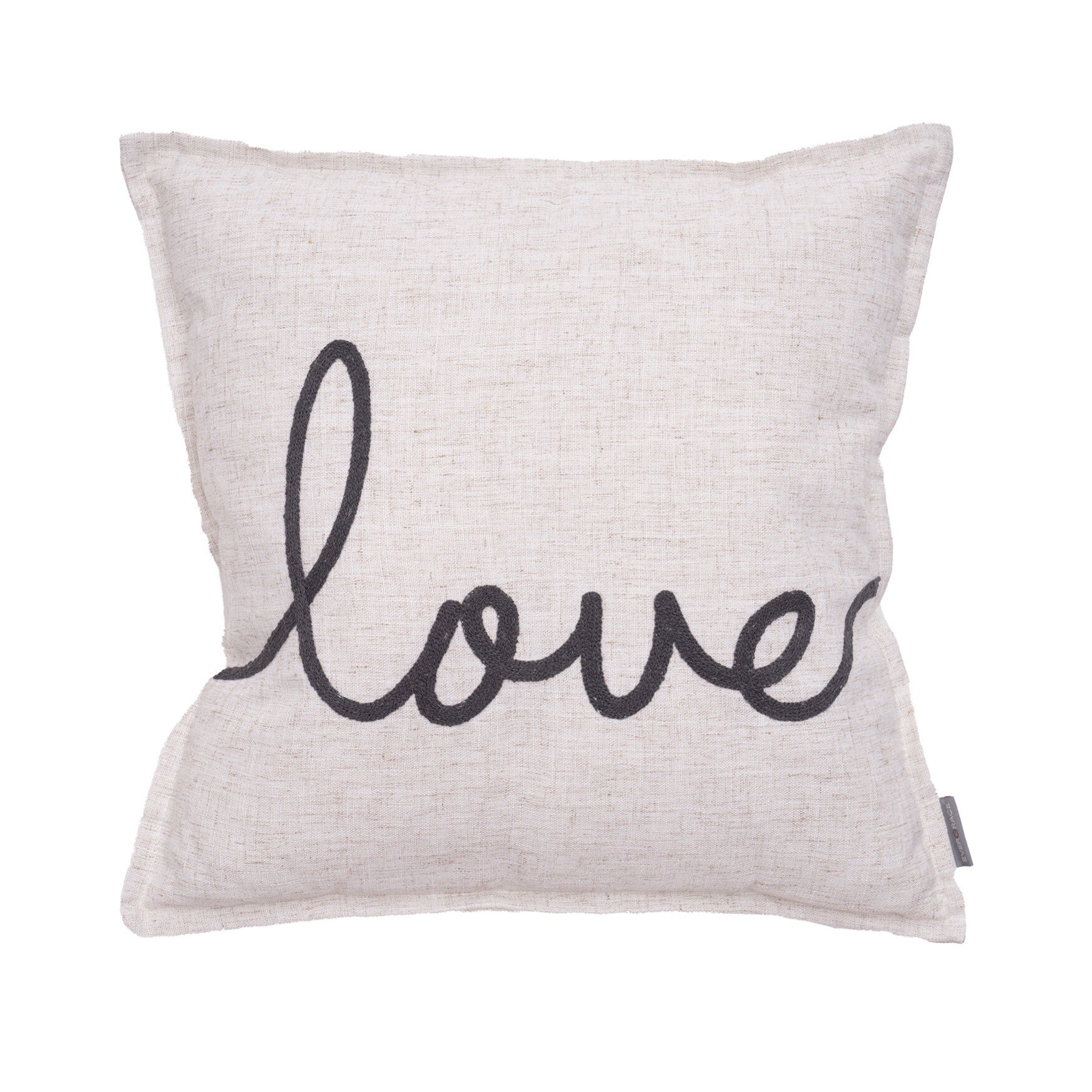 Waska Love Sentiment Linen Blend Pillow, NEUTRAL, hi-res image number 0