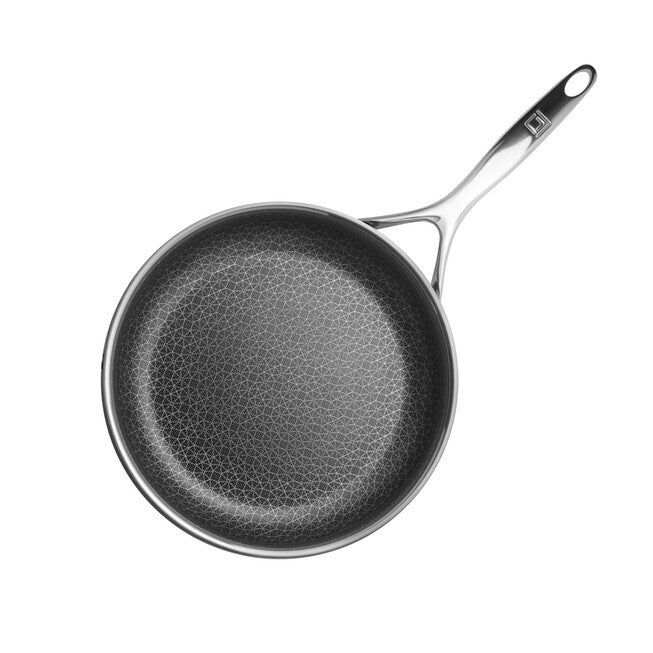LIVWELL DiamondClad™ 10 inches Hybrid Nonstick Stainless Steel Frying Pan, Dishwasher Safe, PFOA-free – Silver/Black, SILVER, alternate image number 4