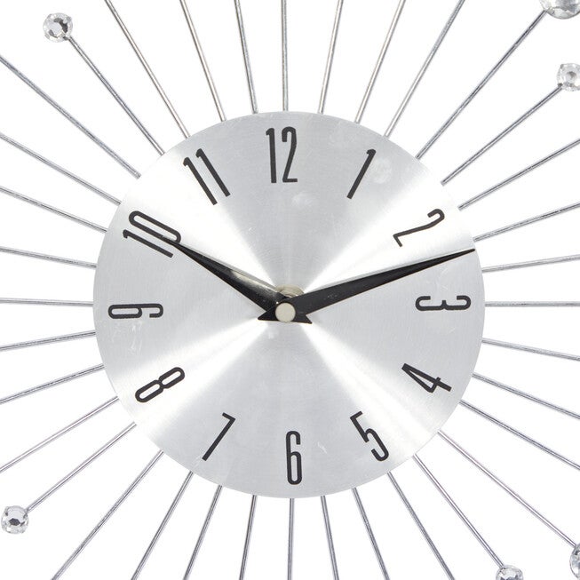 Silver Glam Metal Wall Clock, , alternate image number 3