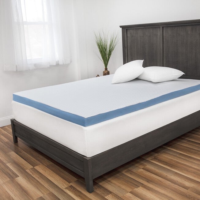 SensorPEDIC 3-Inch Elite Cooling Gel-Infused Memory Foam Mattress Topper, WHITE, hi-res image number 0