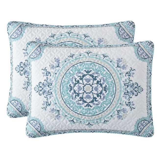 Afton 3 Piece Quilt Set, BLUE, alternate image number 3