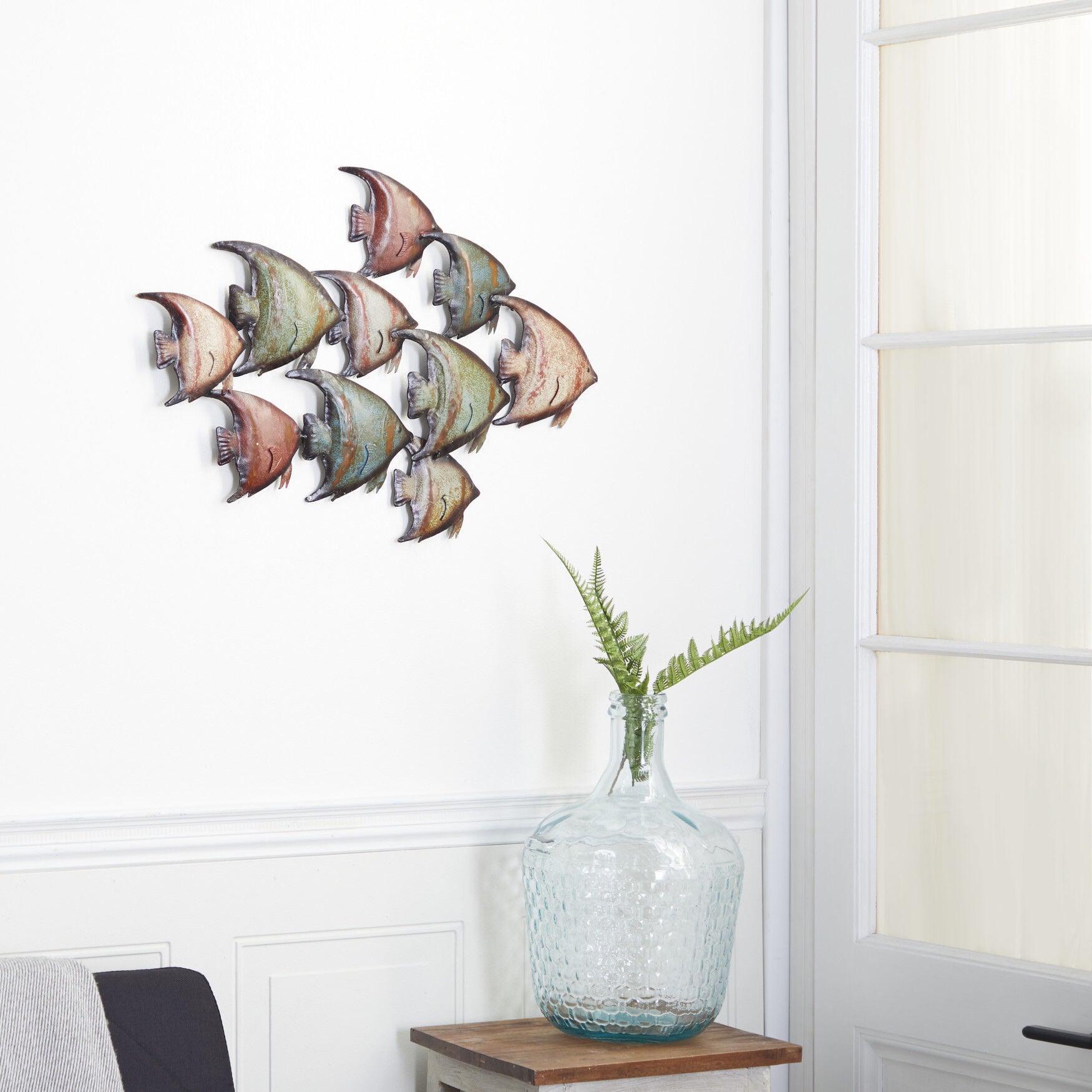 Multi Colored Metal Coastal Fish Wall Decor, , alternate image number 8