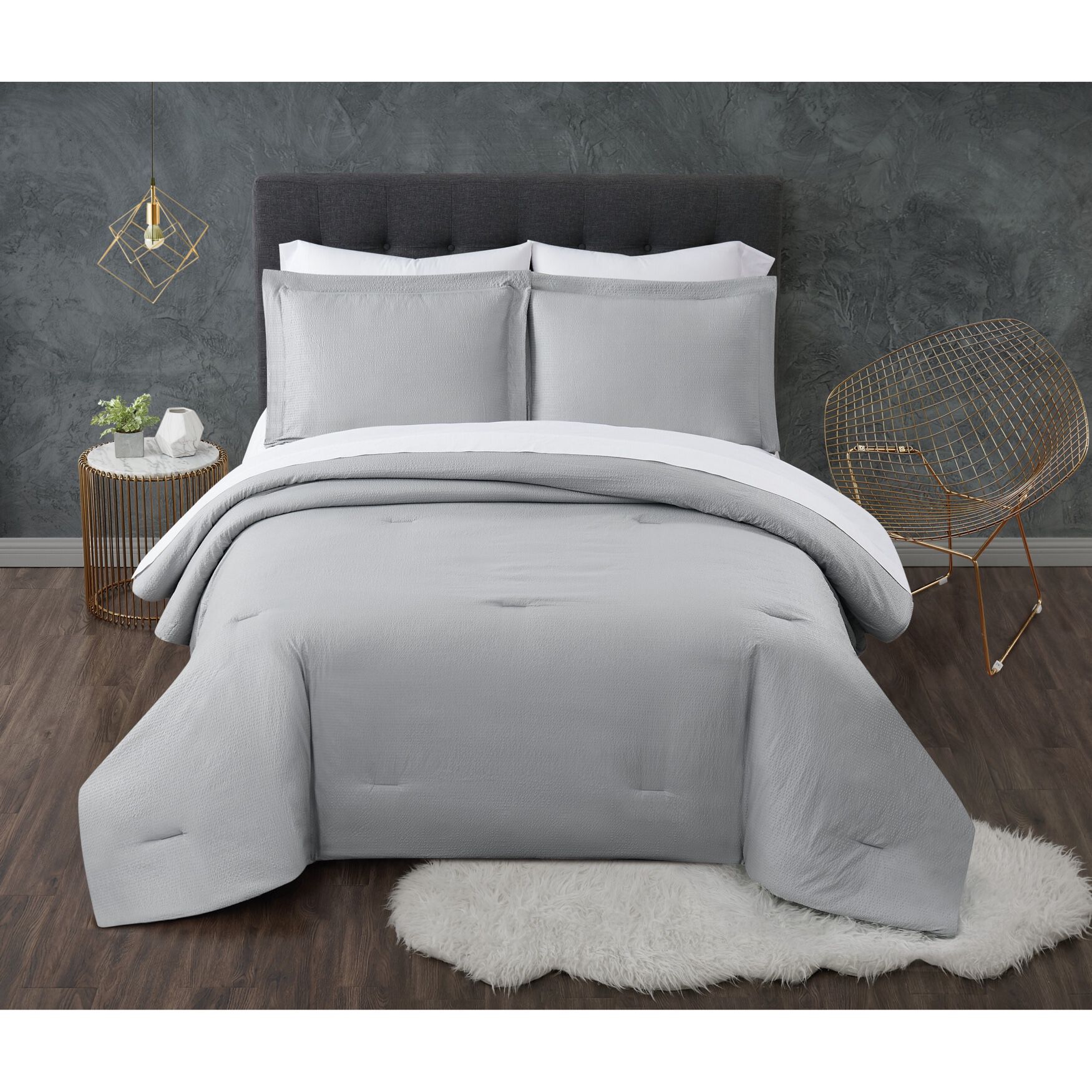 Antimicrobial 7 Piece Bed In A Bag, GREY, hi-res image number 0
