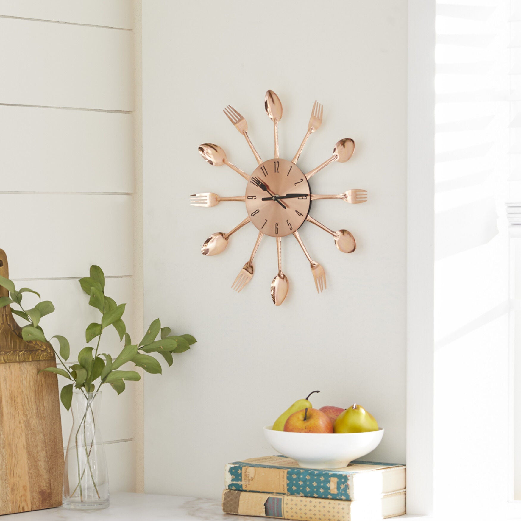 Copper Metal Eclectic Wall Clock, , alternate image number 5