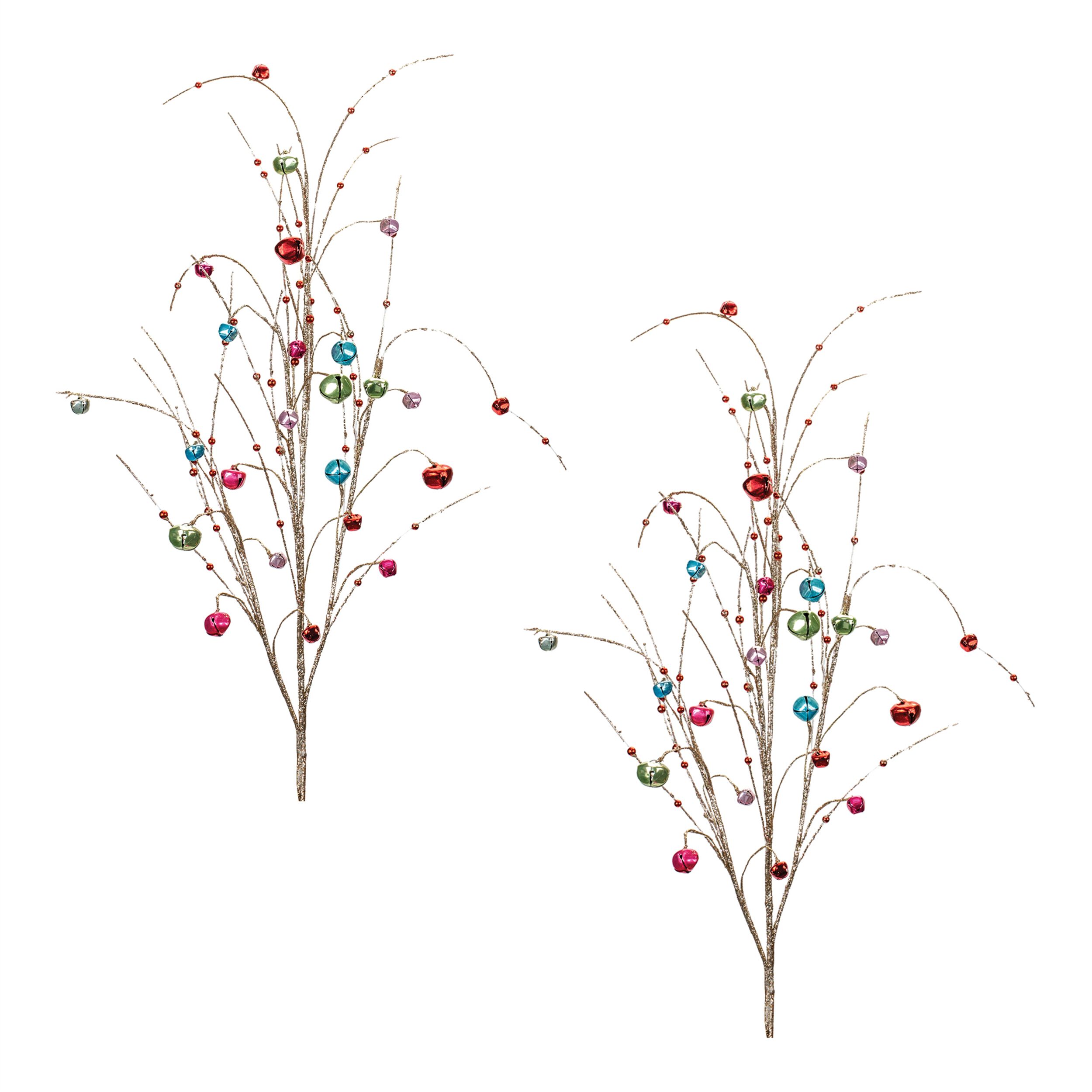Jingle Bell Spray (Set of 2), GOLD RED, alternate image number 3