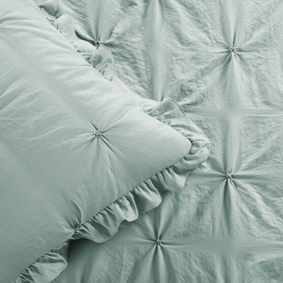 Ravello Pintuck Ruffle Skirt Bedspread 3 Pc Set, , alternate image number null