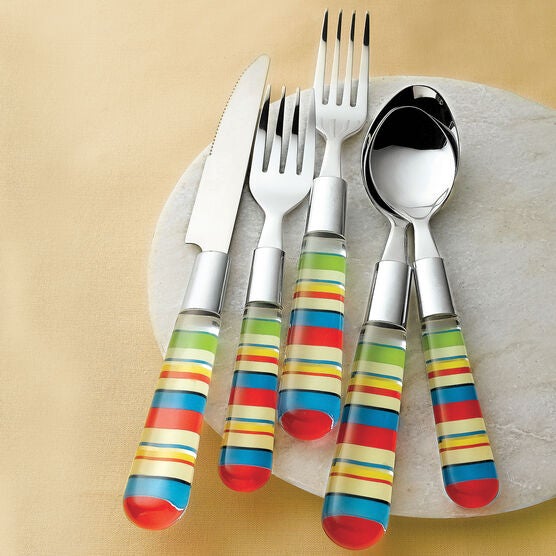 Santa Fe Striped 20-Pc. Flatware Set, , on-hover image number null