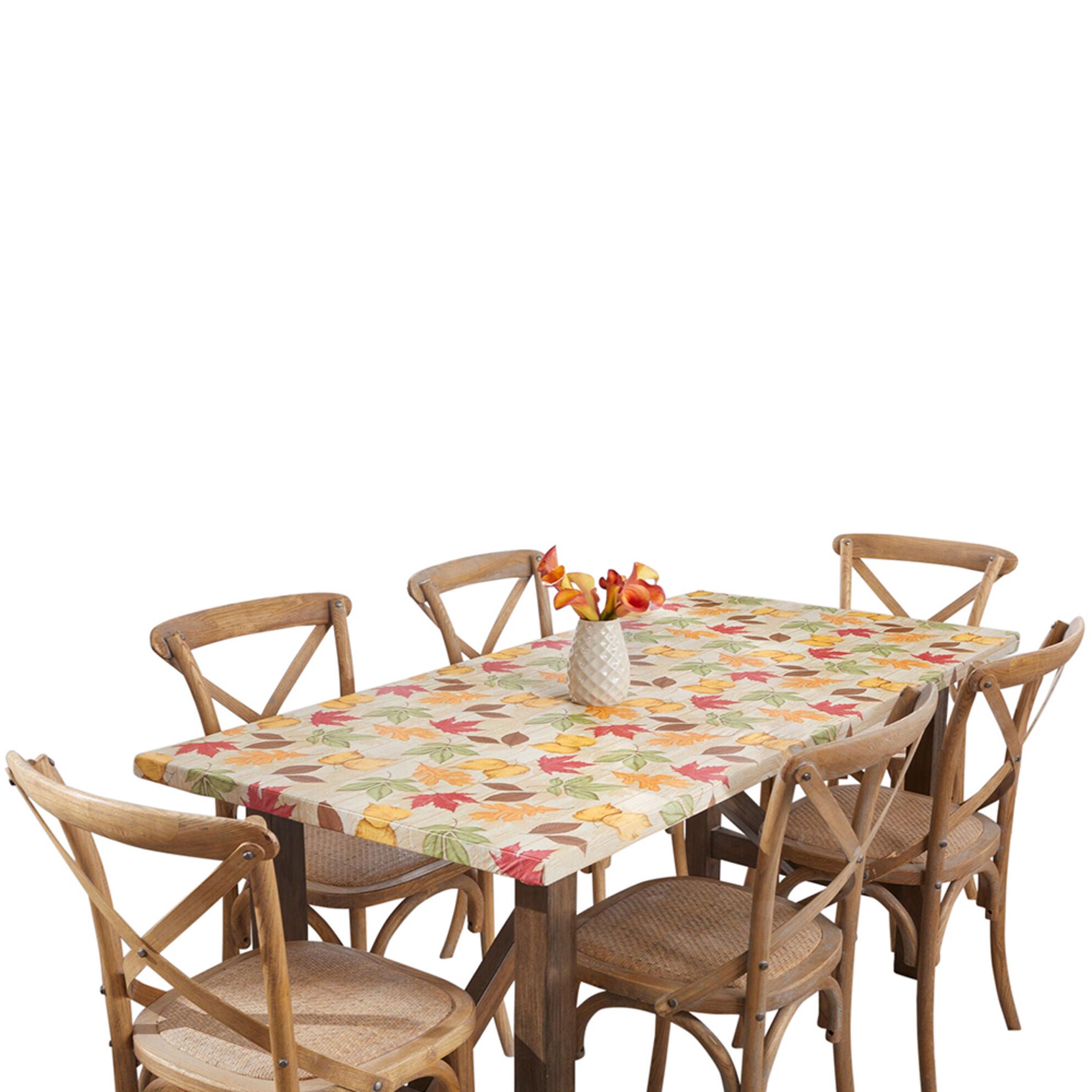 48 inches x 68 inches Oblong Stretch Fit Tablecloth, MULTI, hi-res image number 0