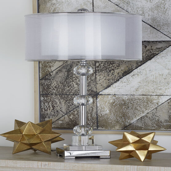 Silver Metal Glam Table Lamp, , alternate image number null